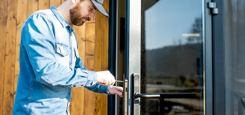 Frameless Glass Storefront Door Locks Replacement in The Villages